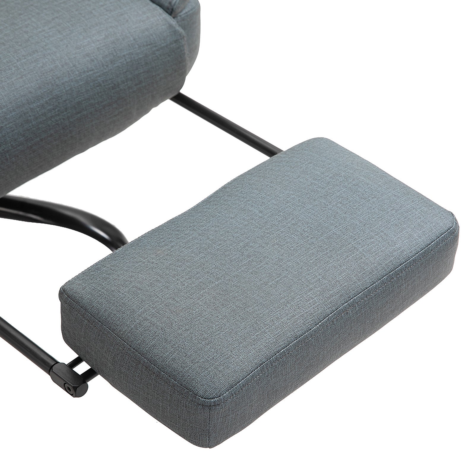 Toimistotuoli Jalkatuella, Säädettävä Selkänoja, 68 x 80 x 126cm, Harmaa