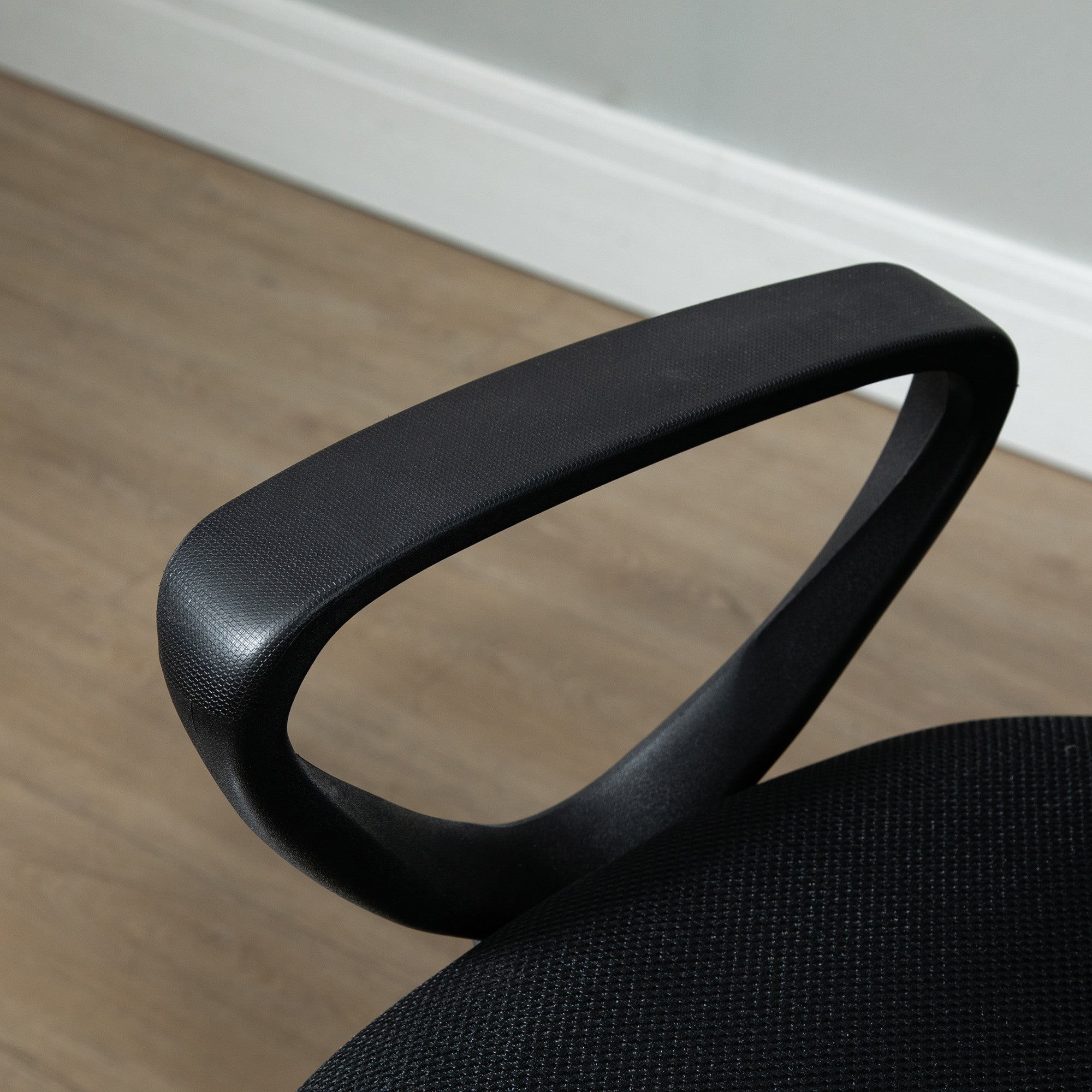 Toimistotuoli, Korkeussäädettävä, 59.5 x 60 x 102.5-126 cm, Musta