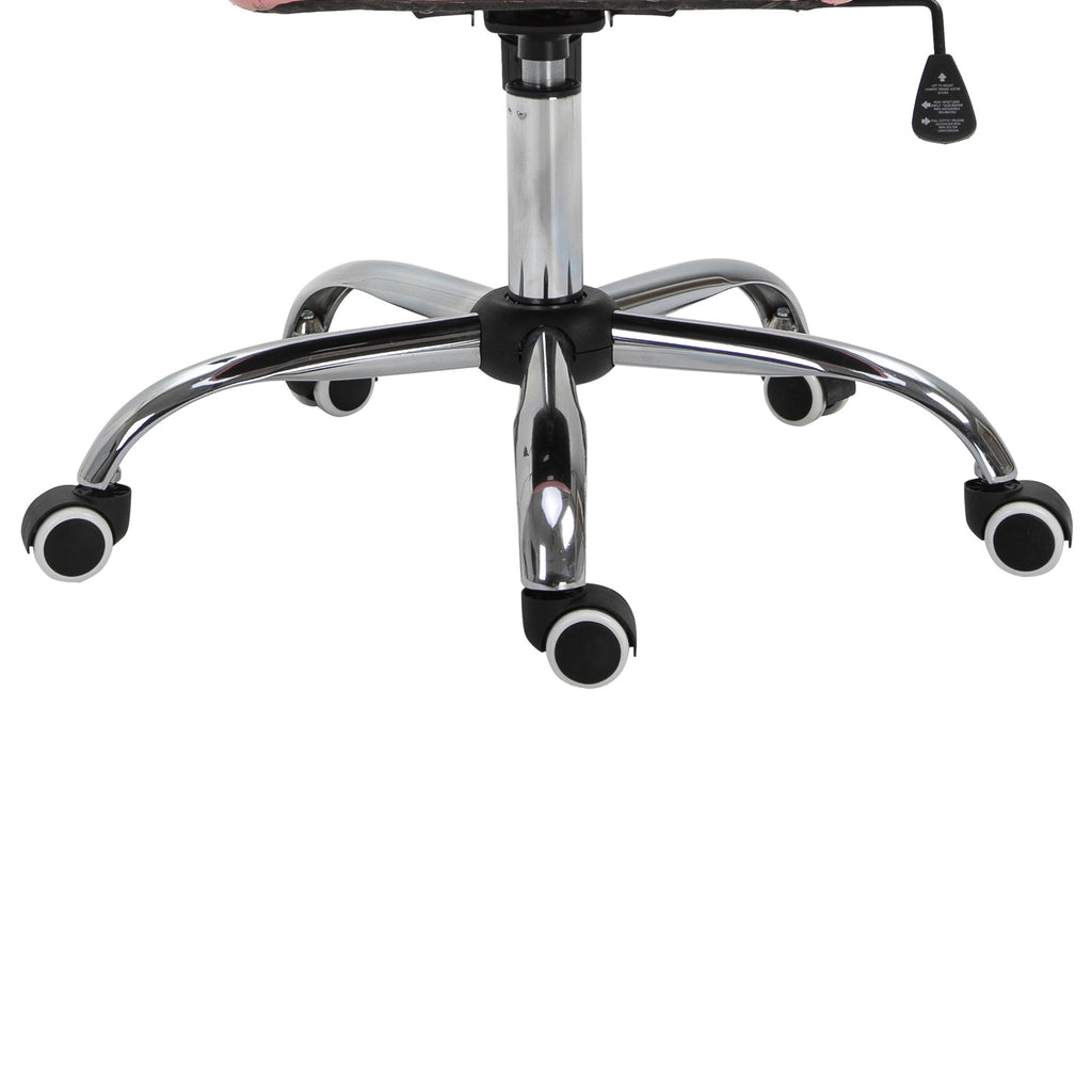 Toimistotuoli, Korkeussäädettävä, 59.5 x 60.5 x 93-103 cm, Vaaleanpunainen