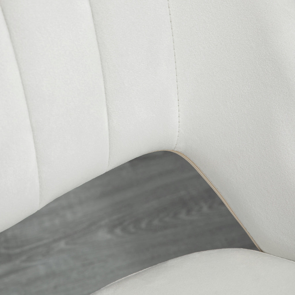 Toimistotuoli, Korkeudensäätö, 49 x 60 x 79-91cm, Kermanvalkoinen