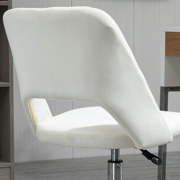 Kontorsstol, höjdjusterbar, 49 x 60 x 79–91 cm, krämvit
