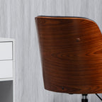 Kontorsstol, höj- och sänkbar, 48,5 x 54,5 x 81–87 cm, konstläder, svart