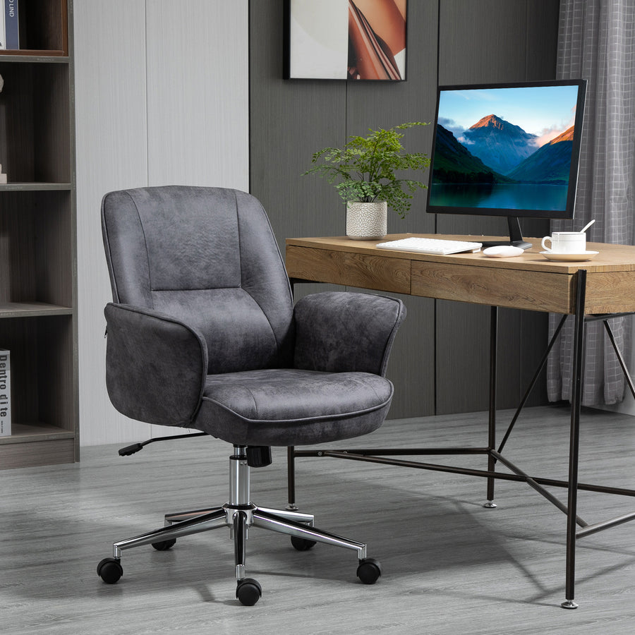 XXL Kontorsstol, gungfunktion, 67 x 69 x 102 cm, mörkgrå