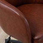 Toimistotuoli, Korkeudensäätö, 58.5 x 62 x 91 cm, Keinonahka, Ruskea