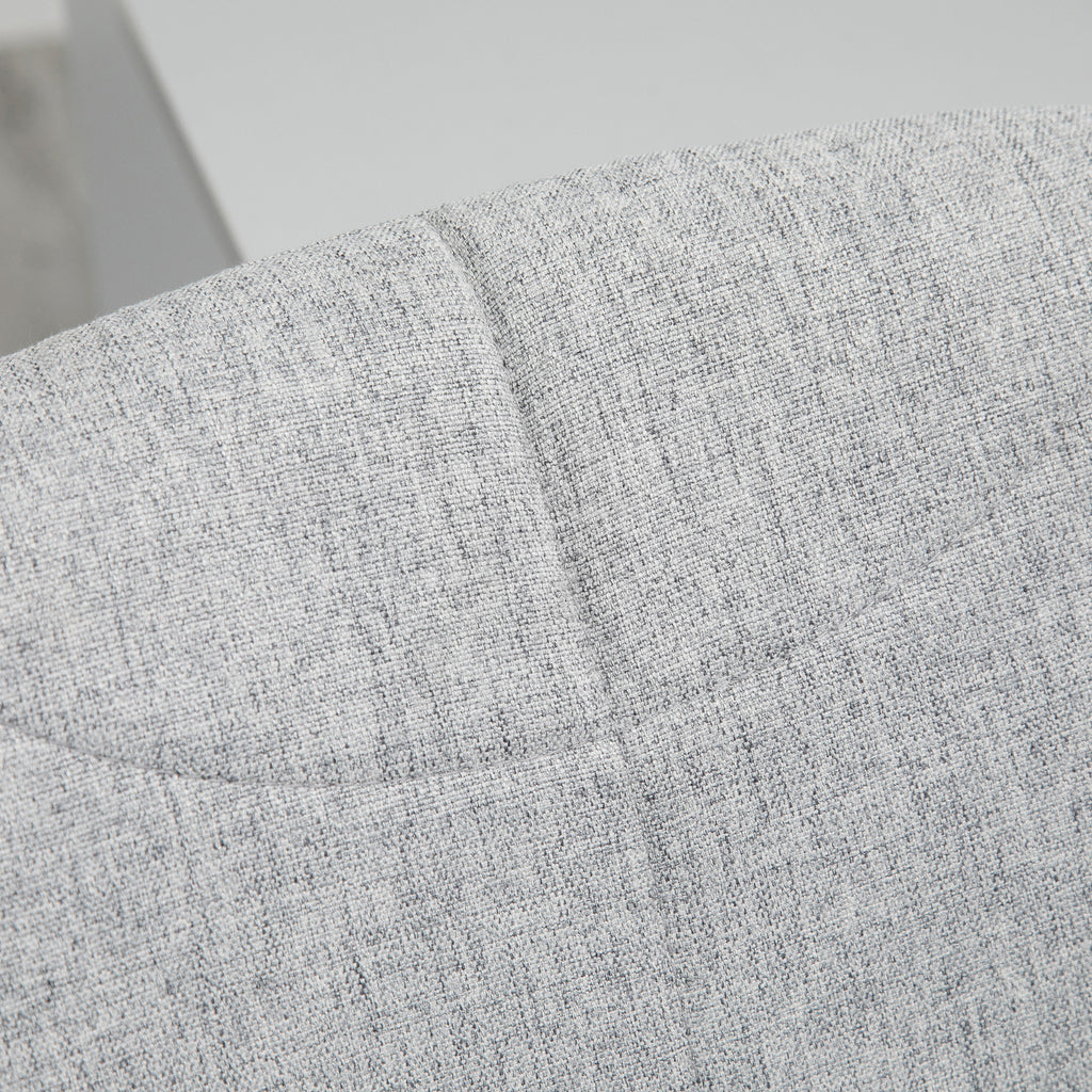 Toimistotuoli, Korkeussäädettävä, 49 x 56.5 x 73-82.5 cm, Vaaleanharmaa