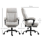 Hierova Toimistotuoli Jalkatuella, Lämmitystoiminto, 65cm x 74cm x 119cm, Vaaleanharmaa