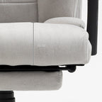 Hierova Toimistotuoli Jalkatuella, Lämmitystoiminto, 65cm x 74cm x 119cm, Vaaleanharmaa