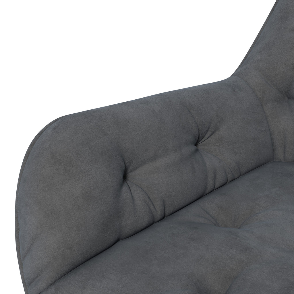 Toimistotuoli, Korkeudensäätö, 60 x 61 x 81-91 cm, Tummanharmaa