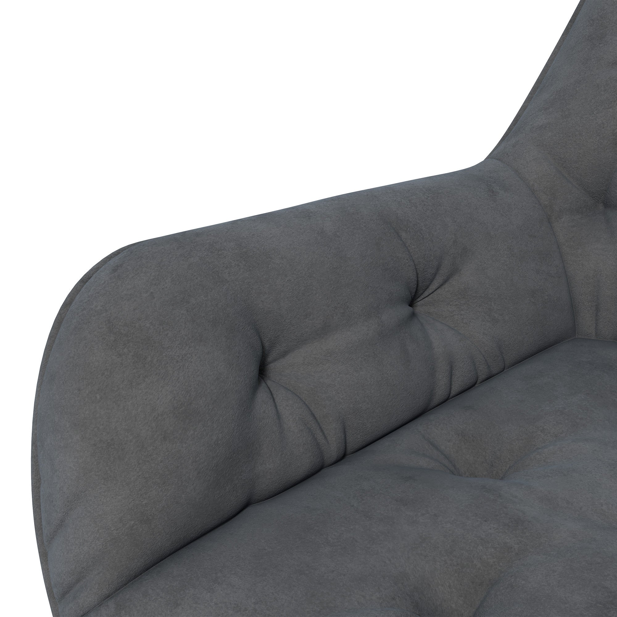 Toimistotuoli, Korkeudensäätö, 60 x 61 x 81-91 cm, Tummanharmaa