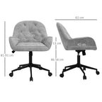 Toimistotuoli, Korkeudensäätö, 60 x 61 x 81-91 cm, Vaaleanharmaa