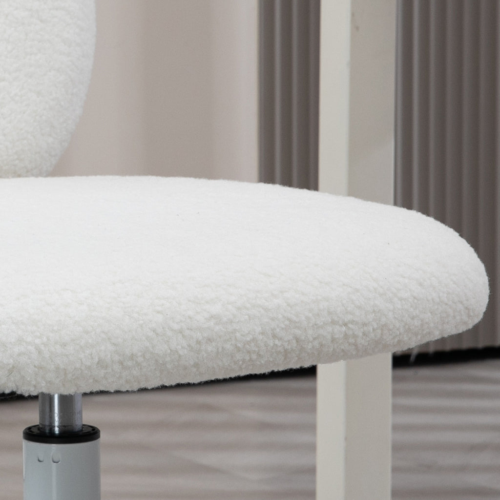Toimistotuoli Lapsille, 50 x 56 x 90 cm, Teddykangas, Valkoinen