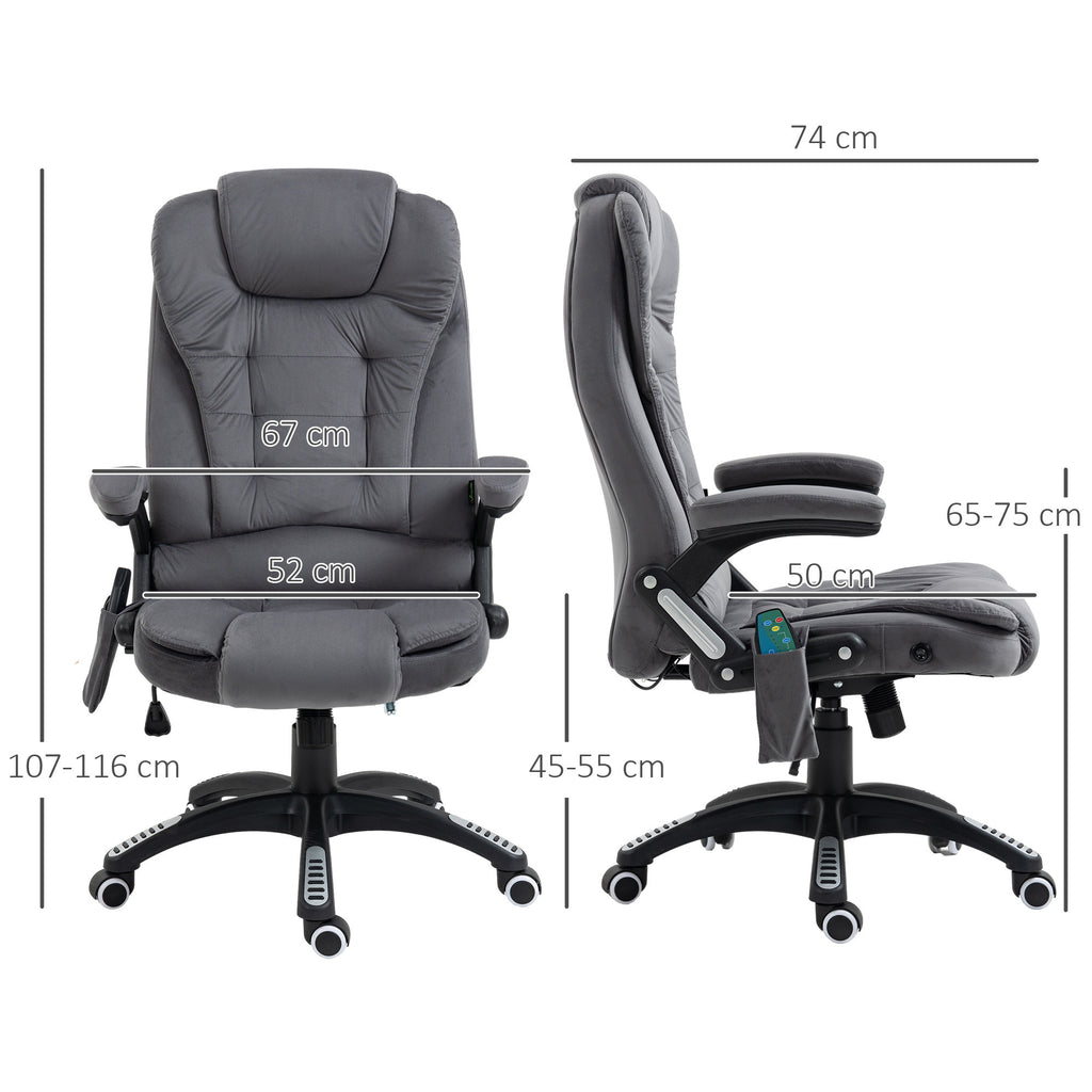 Hierova Toimistotuoli, Selkänojan Säätö, 68 x 72 x 110-120 cm, Harmaa