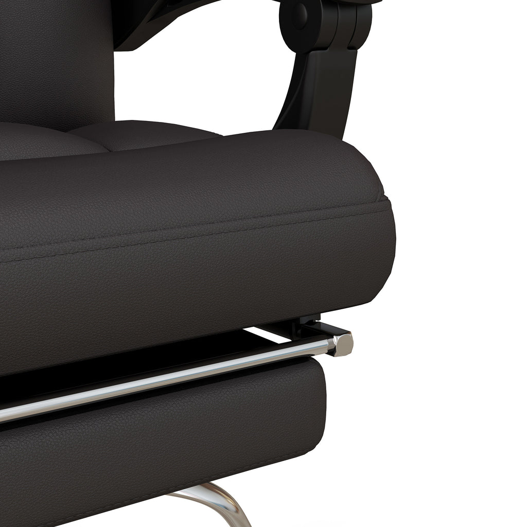 Hierova Toimistotuoli, Selkänojan Säätö Ja Jalkatuki, 63 x 57 x 118 cm, Tummanruskea