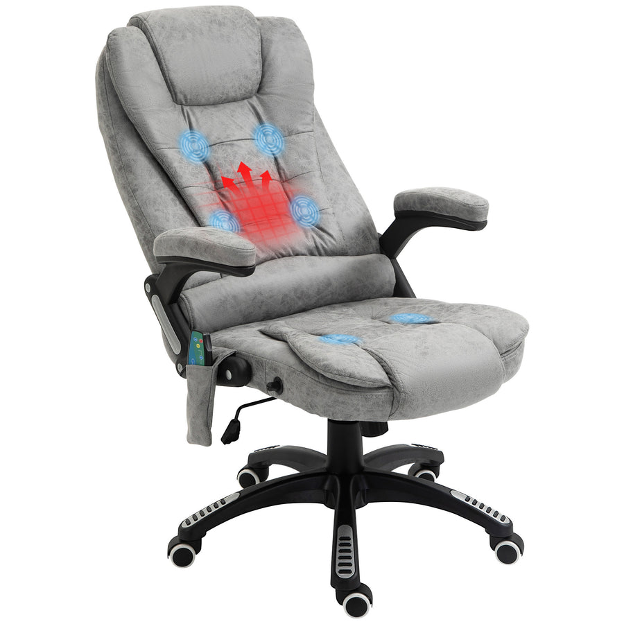 Hierova kontorsstol, ryggstödsjustering, 68 x 72 x 110-120 cm, ljusgrå