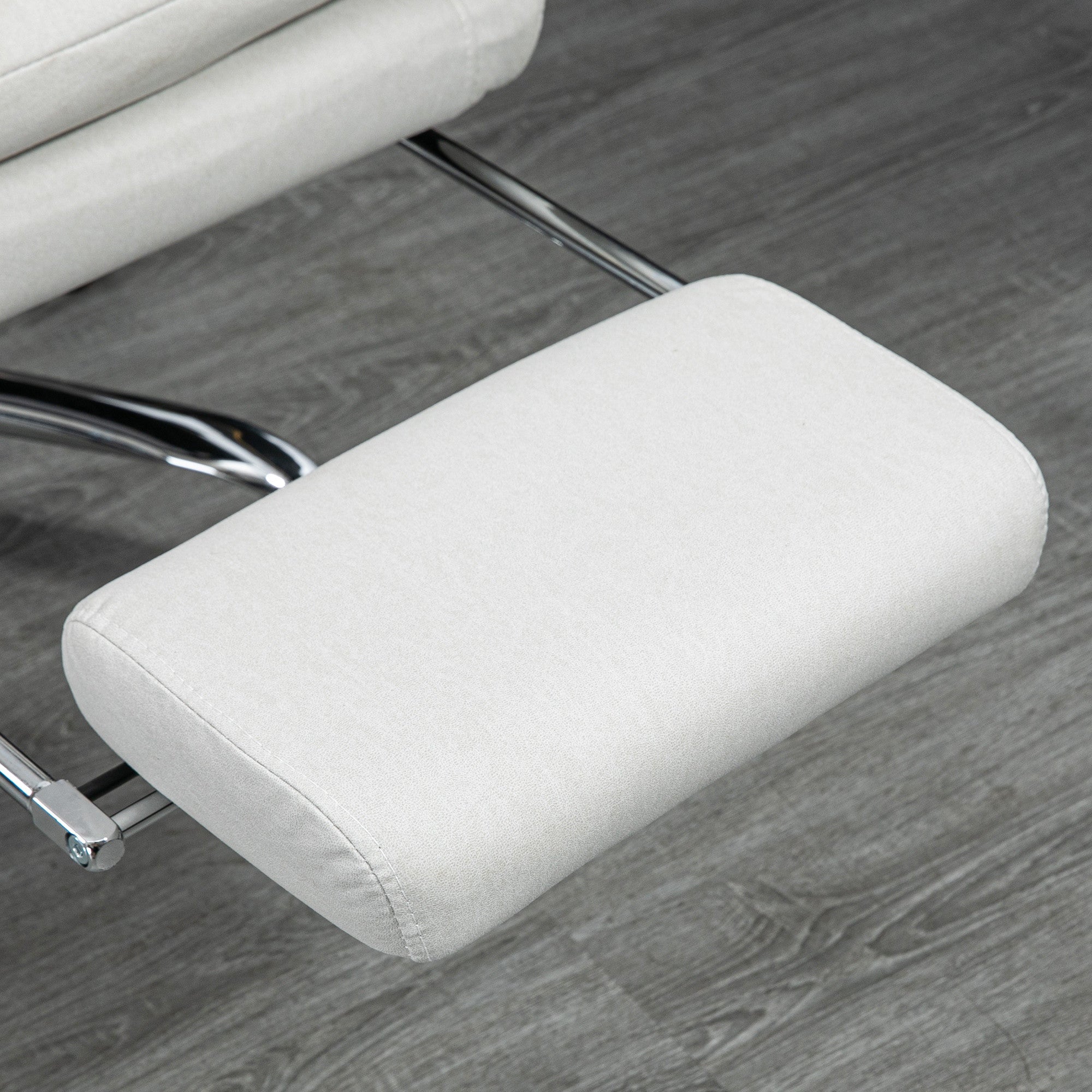 Hierova Toimistotuoli, Selkänojan Säätö Ja Jalkatuki, 65 x 72 x 109-117 cm, Kermanvalkoinen