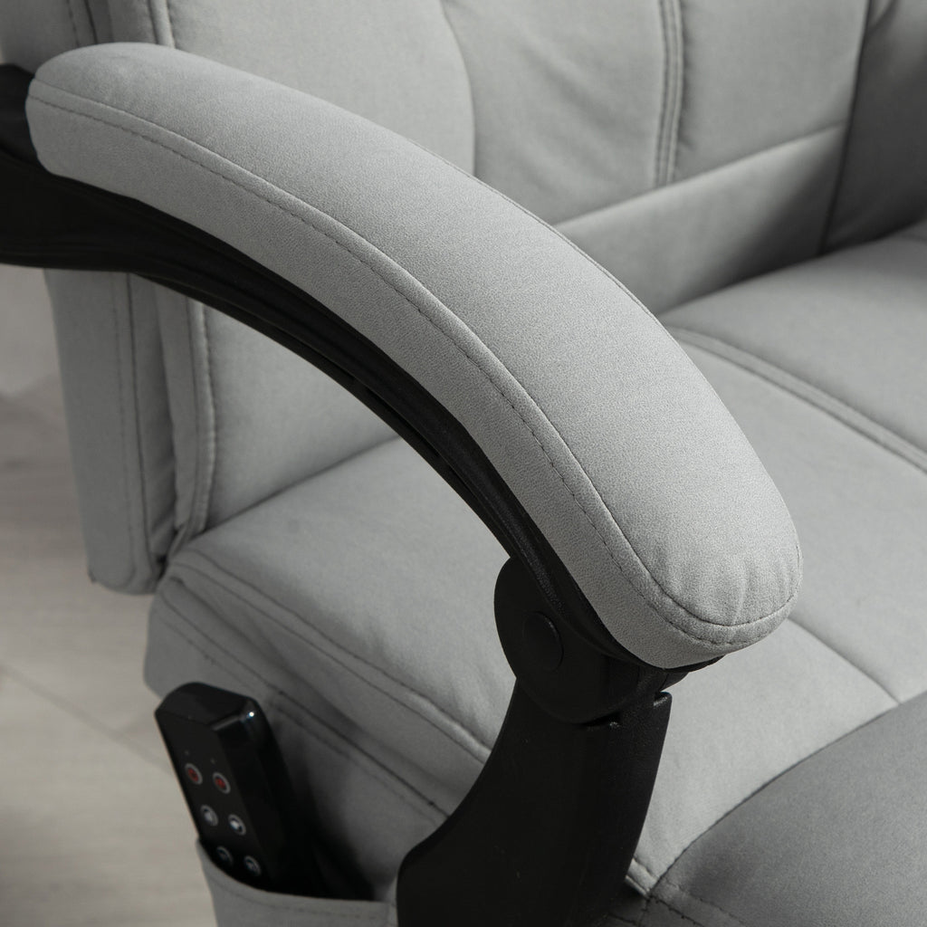 Hierova Toimistotuoli Jalkatuella, Lämmitystoiminto, 65cm x 74cm x 119cm, Harmaa