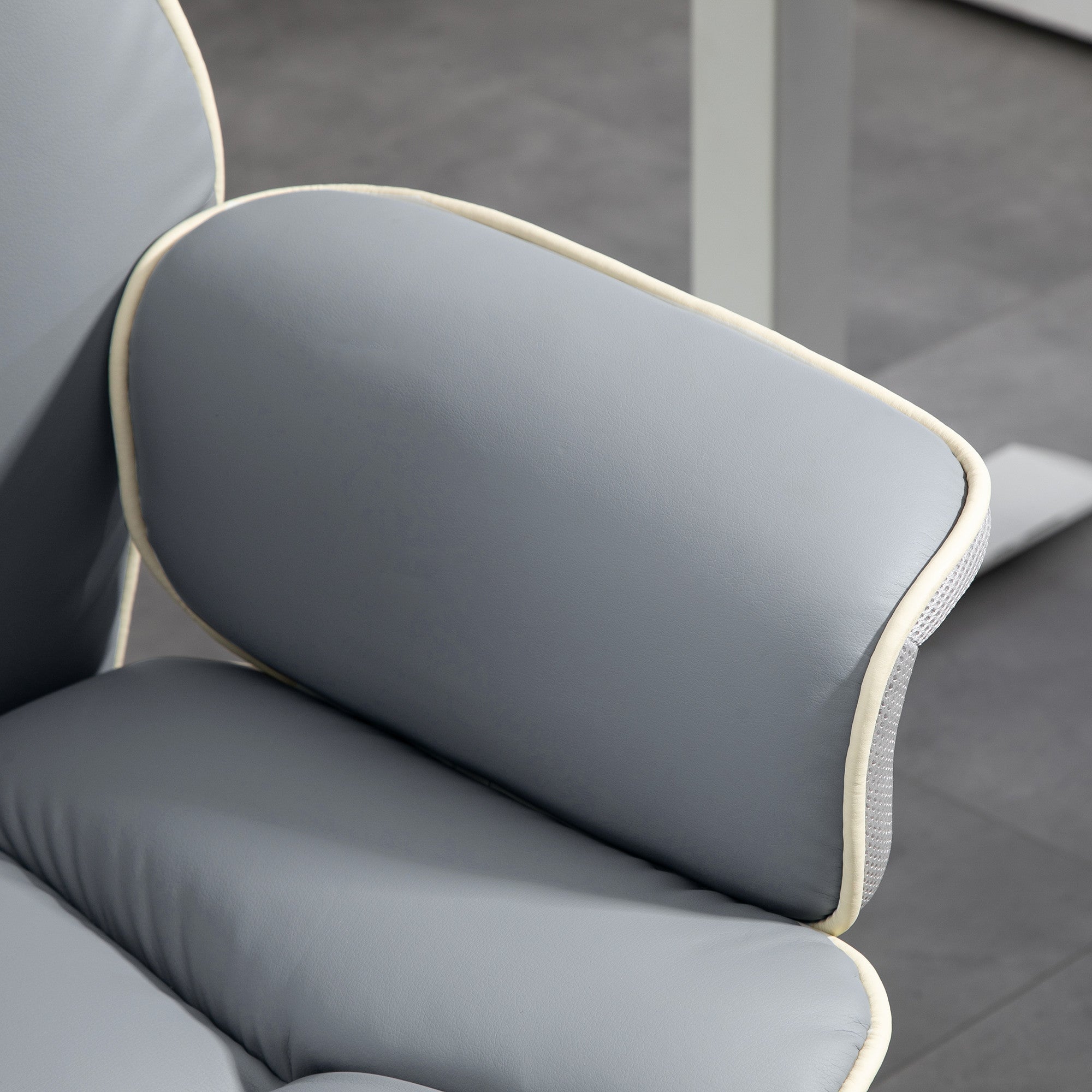 Toimistotuoli, Säädettävä Selkänoja, 76 x 80 x 118-124 cm, Vaaleanharmaa