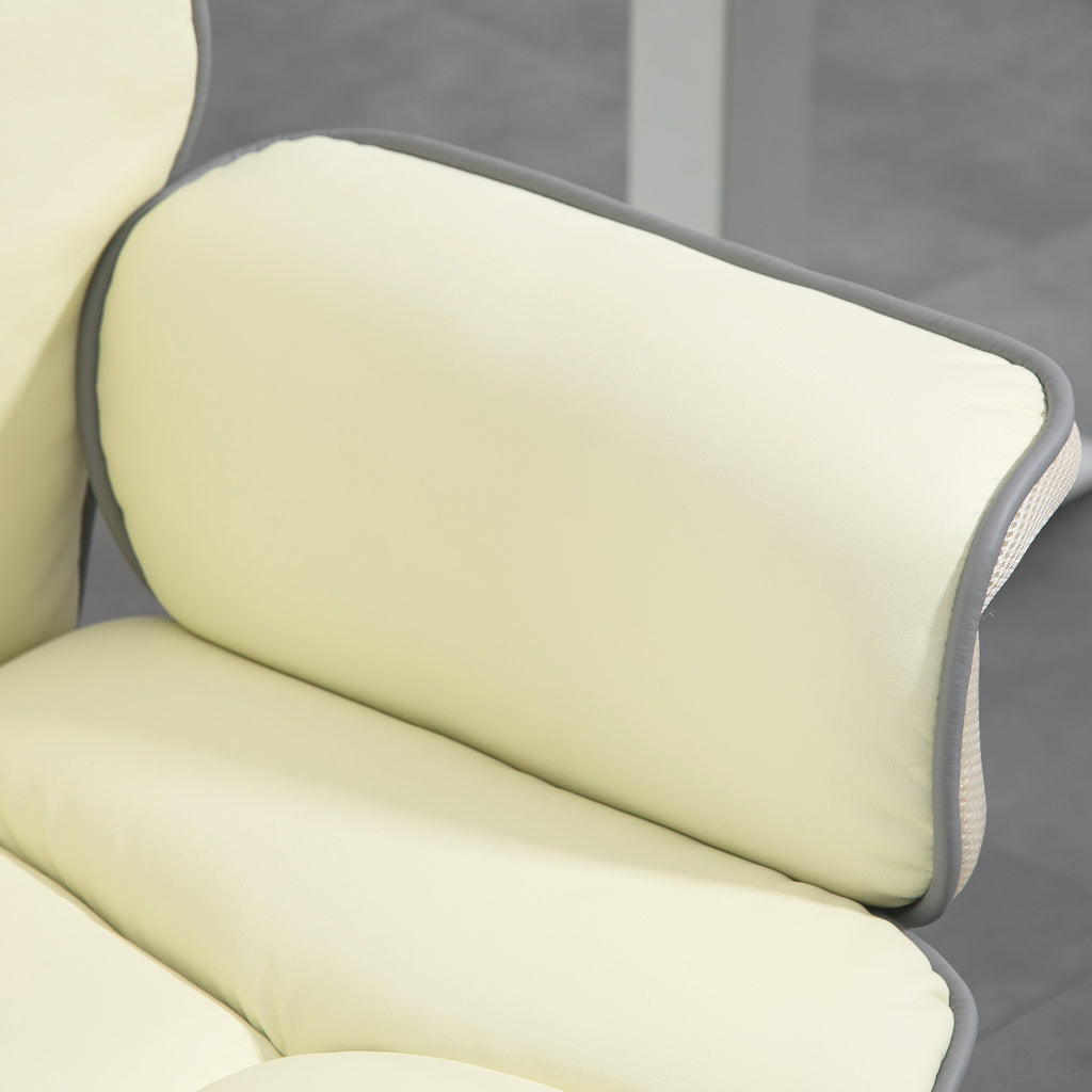 Toimistotuoli, Säädettävä Selkänoja, 76 x 80 x 118-124 cm, Kermanvalkoinen