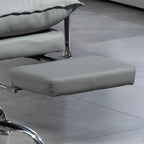 Toimistotuoli, Selkänojan Säätö Ja Jalkatuki, 66 x 72 x 122-130 cm, Vaaleanharmaa