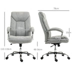 Toimistotuoli, Korkeudensäätö, 65 x 78 x 110-118 cm, Vaaleanharmaa