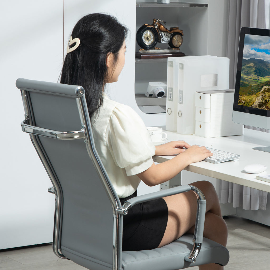 Toimistotuoli, Korkeudensäätö, 54 x 62 x 104-114 cm, Vaaleanharmaa