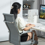 Toimistotuoli, Korkeudensäätö, 54 x 62 x 104-114 cm, Vaaleanharmaa