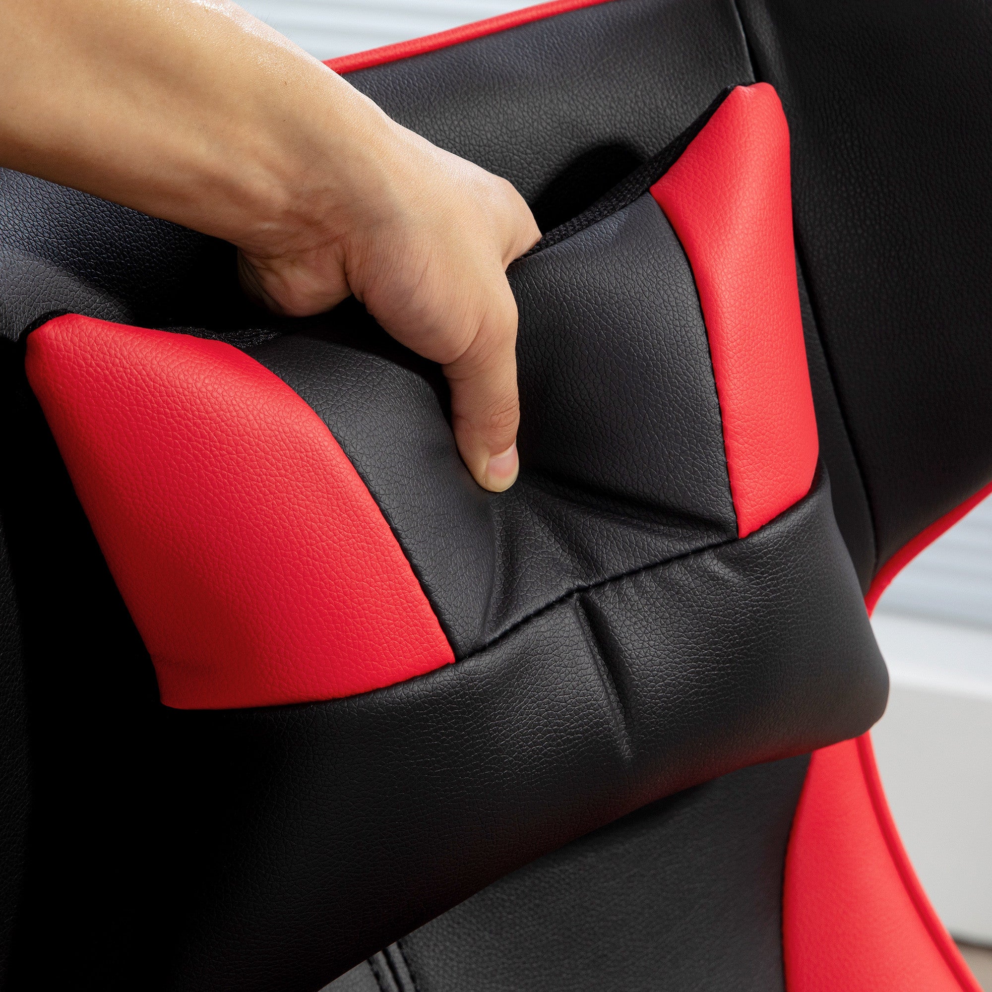 Pelituoli, Korkeudensäätö, 67 x 71 x 112 cm, Punainen