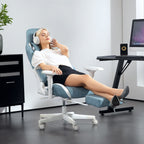 Pelituoli, Selkänojan Säätö Ja Jalkatuet, 74 x 73 x 120-129 cm, Sininen