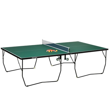 Pingisbord / Bordtennis och racketar, hopfällbart, grönt