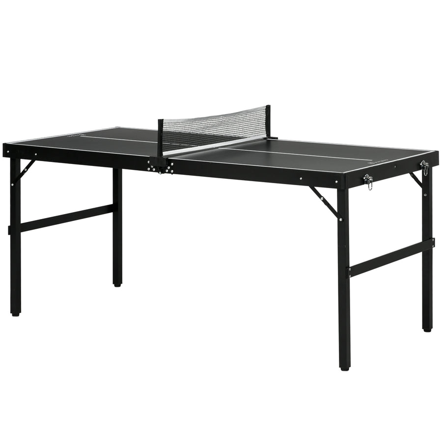 Pingispöytä / Pöytätennis, Taitettava, 152 x 76 x 72 cm, Musta