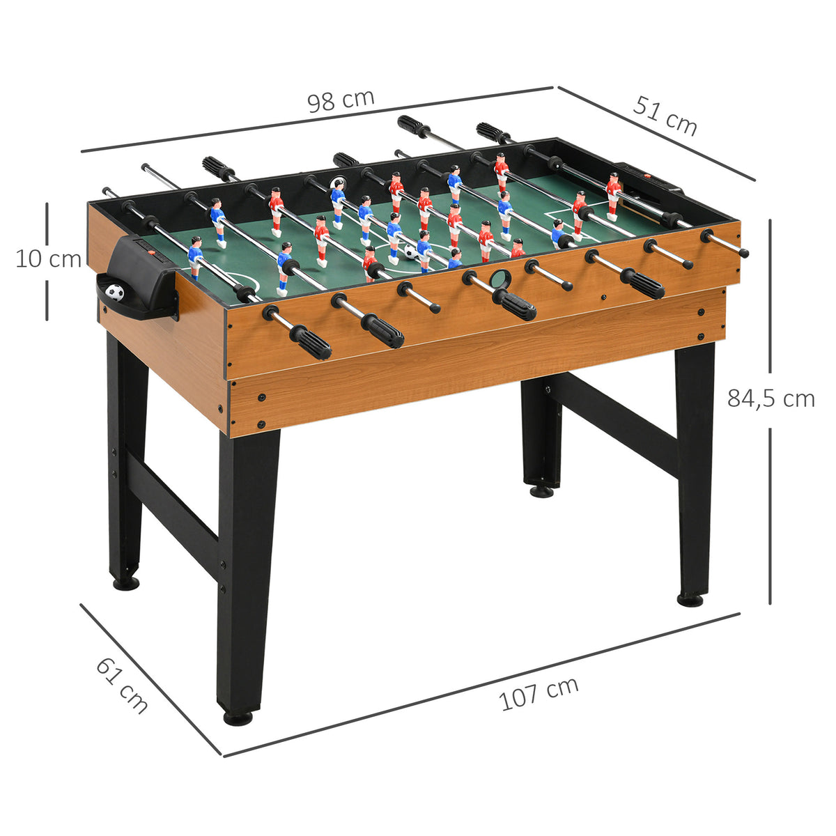 4-in-1 Pelipöytä, Pöytätennis, Pöytäjalkapallo, Ilmakiekko, Biljardi