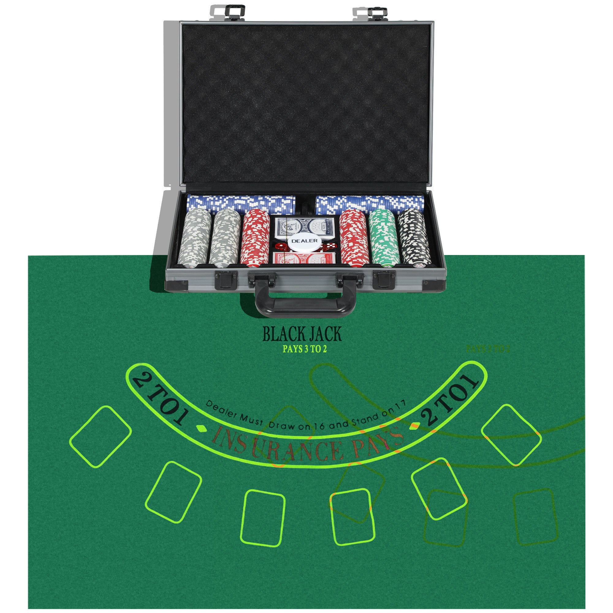 Pokerisetti, 400 Merkkiä, Alumiinisalkku