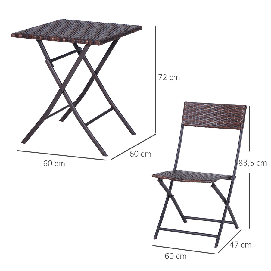 Polyrottinki Bistro Set, brun
