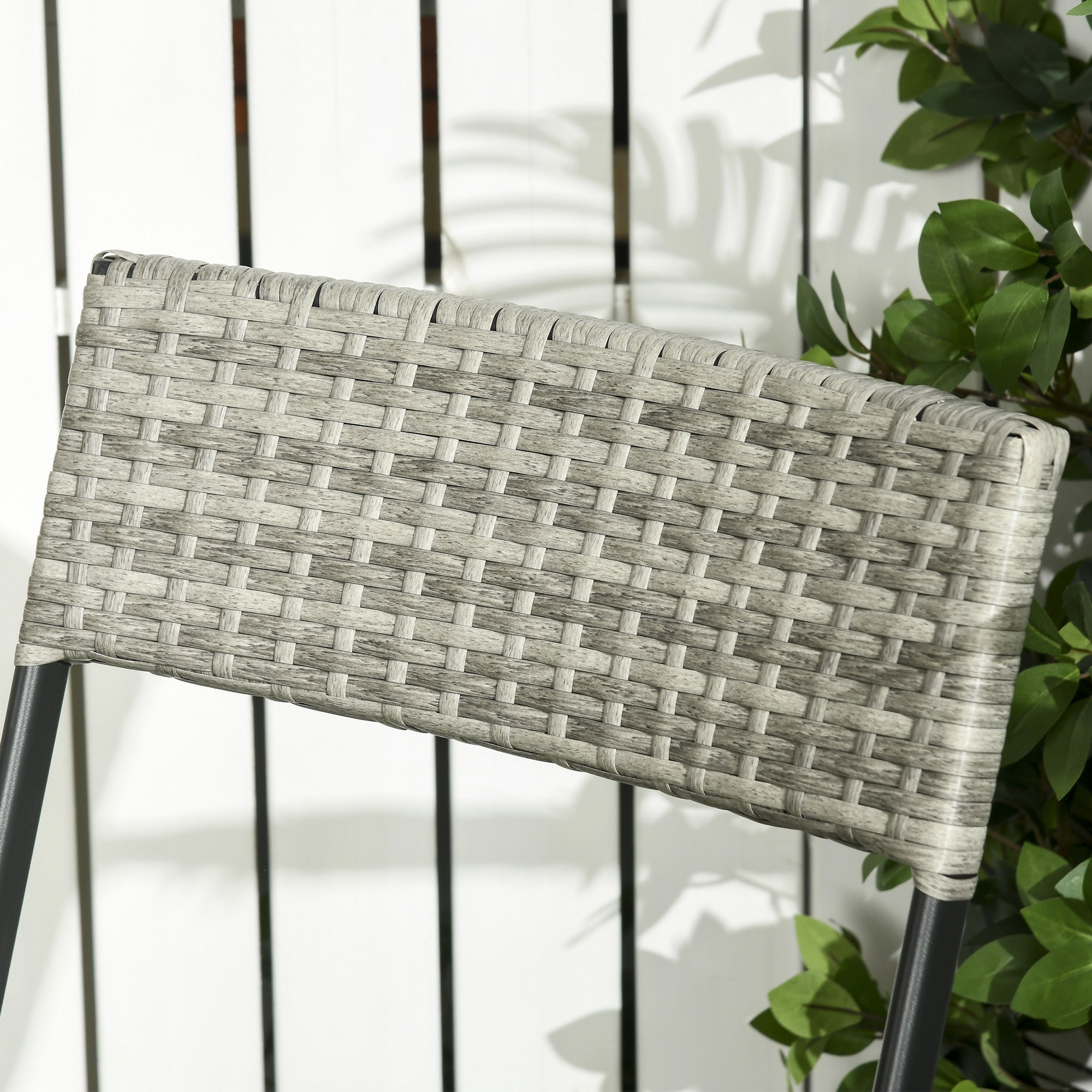 Polyrottinki Parvekekalustesetti 3-Osaa, Vaaleanharmaa