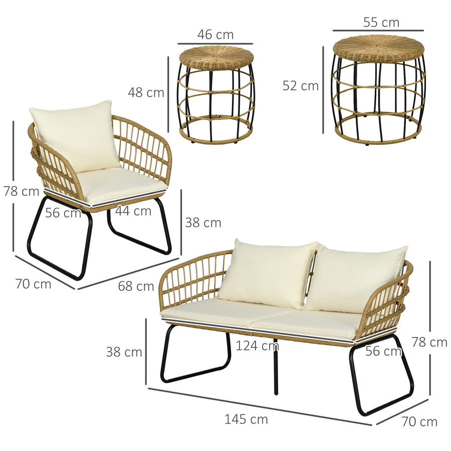 Polyrottinki Sohvaryhmä 5-Osainen, Khaki/Beige