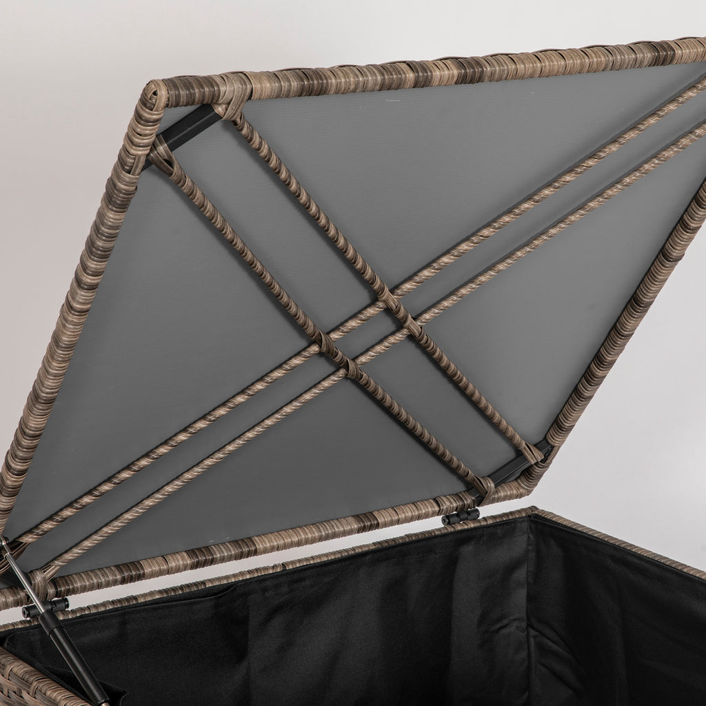 Polyrottinki Säilytyslaatikko Pehmusteille, 75 x 75 x 70 cm, Ruskea