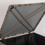 Polyrottinki Säilytyslaatikko Pehmusteille, 75 x 75 x 70 cm, Ruskea