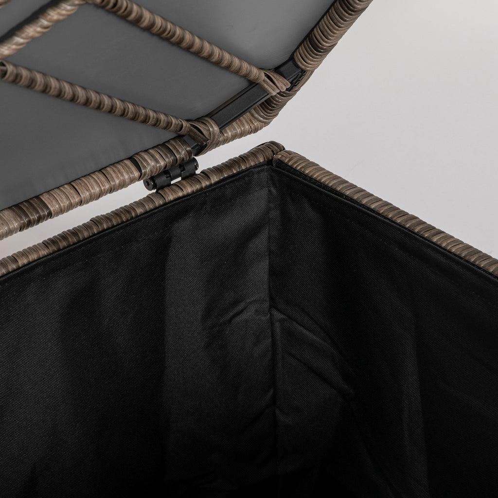 Polyrottinki Säilytyslaatikko Pehmusteille, 75 x 75 x 70 cm, Ruskea