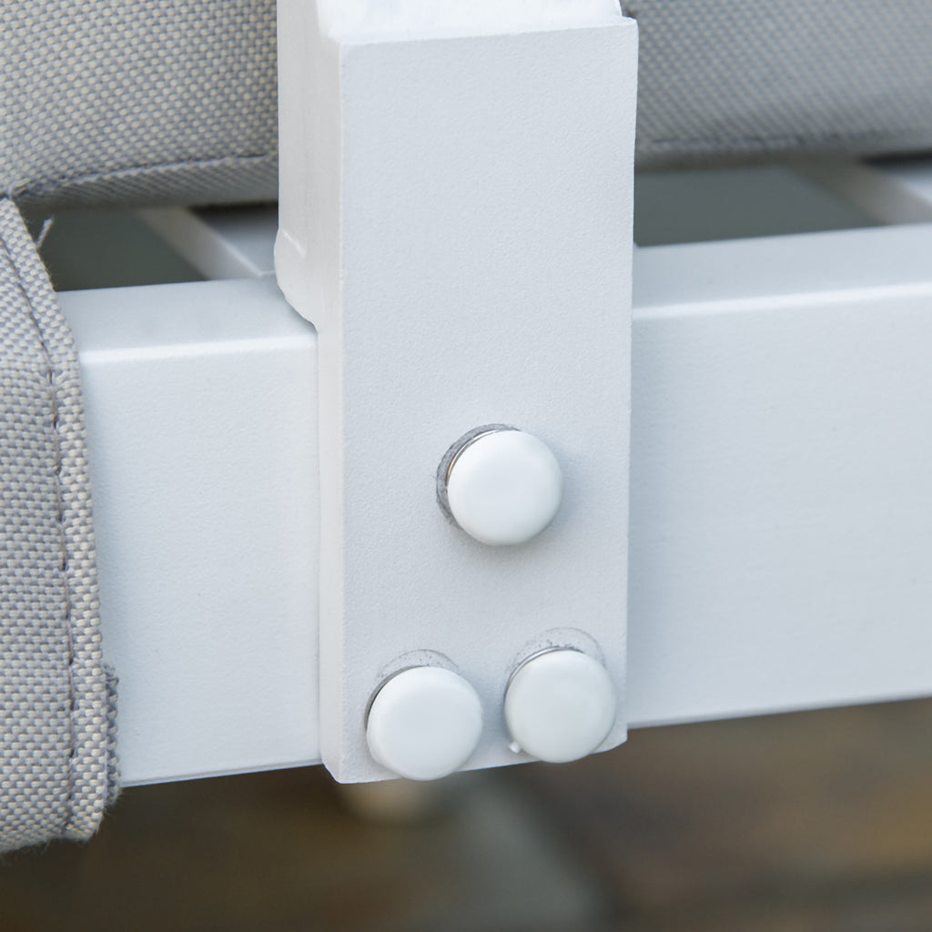 Kulmasohva Ja Puutarhapöytä, Alumiini, Kermanvalkoinen