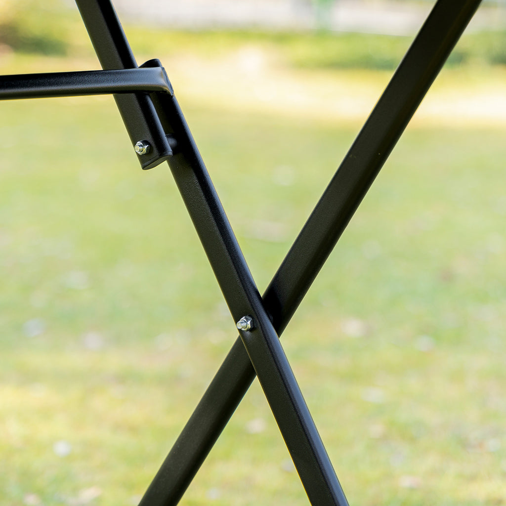 Bistrosetti, Taittotuolit Ja Pöytä, Teräs / Verkkokangas, Musta