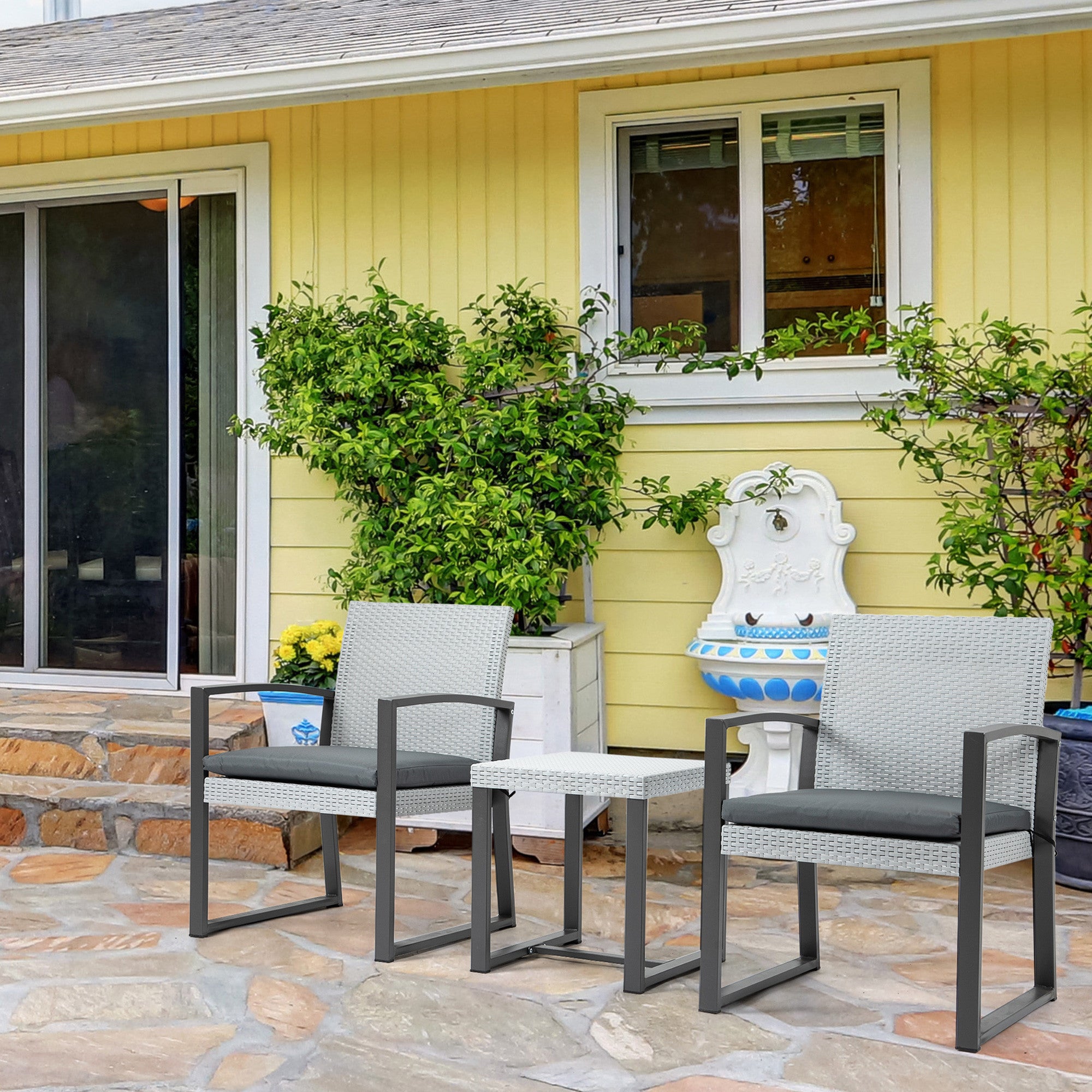 Polyrottinki Parvekesetti, Harmaa / Musta