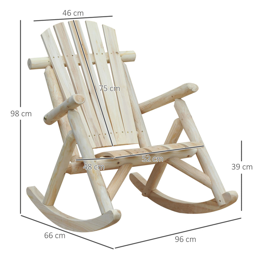 Gungstol 96 x 66 x 98 cm, gran, natur