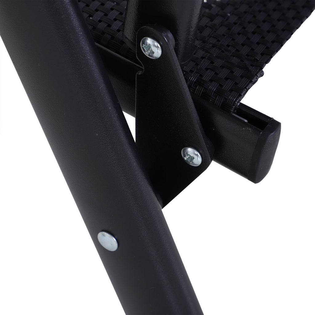 Taittotuolit 2kpl-Setti, 58 x 64 x 94cm, Musta