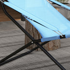 Taittotuoli, Säädettävä, 69 x 91 x 96 cm, Sininen