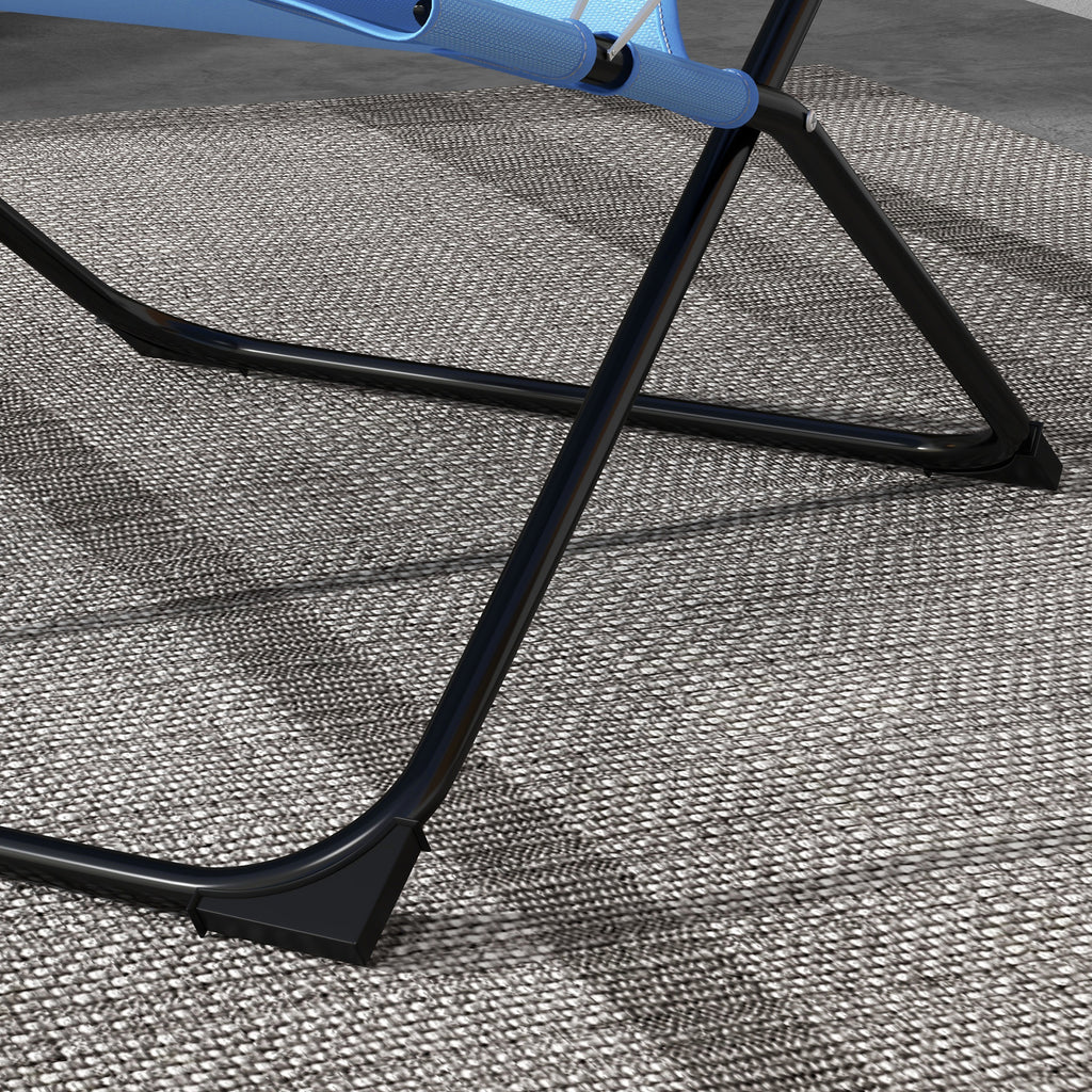 Taittotuoli, Säädettävä, 69 x 91 x 96 cm, Sininen