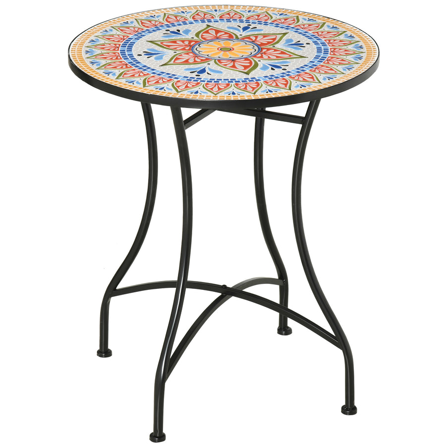 Mosaic Garden Table 60 cm, stål/keramik