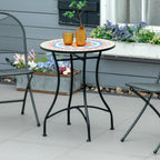 Mosaiikki Puutarhapöytä 60 cm, Teräs / Keraaminen