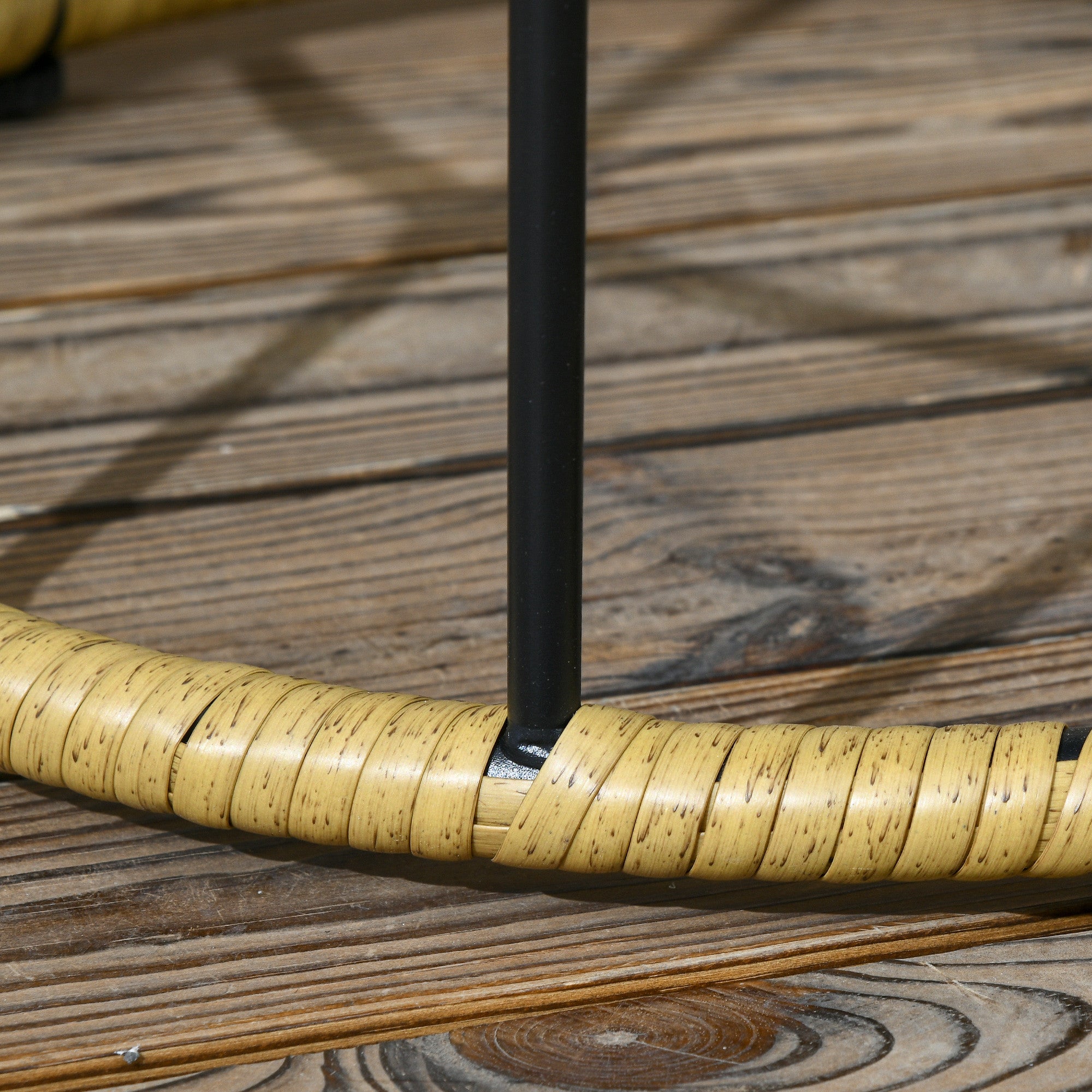 Polyrottinki Puutarhapöytäsetti 2kpl, Khaki / Musta