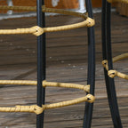 Polyrottinki Puutarhapöytäsetti 2kpl, Khaki / Musta