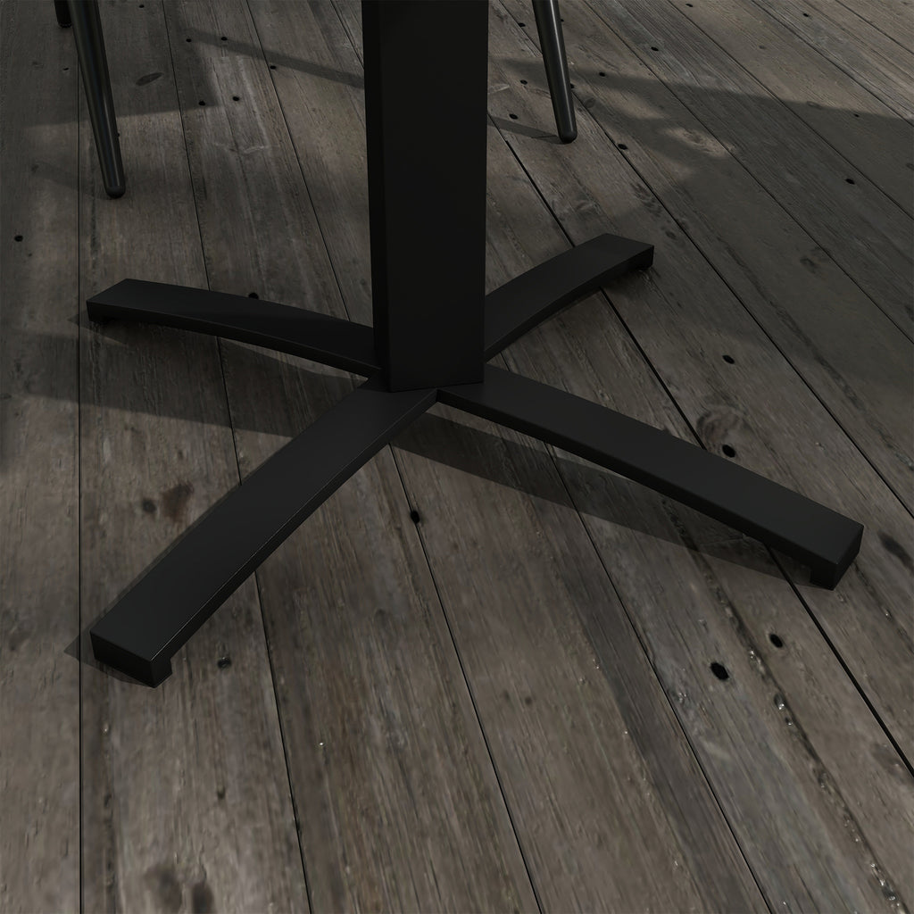 Puutarhapöytä 70 x 70 x 76 cm, Tummanharmaa